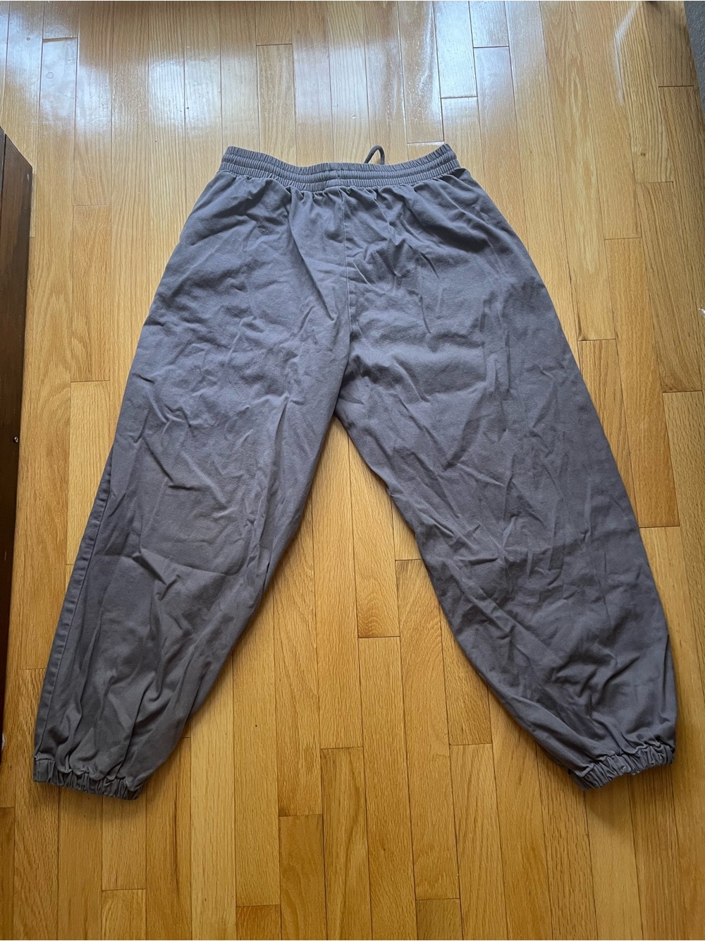 Wide-Leg Grey Drawstring Pants - Picture 6 of 6